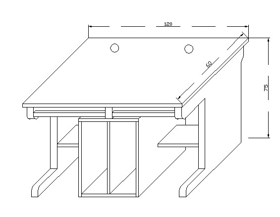 多媒体钢木电脑台-定制各种尺寸多媒体钢制电脑台-钢木电脑台